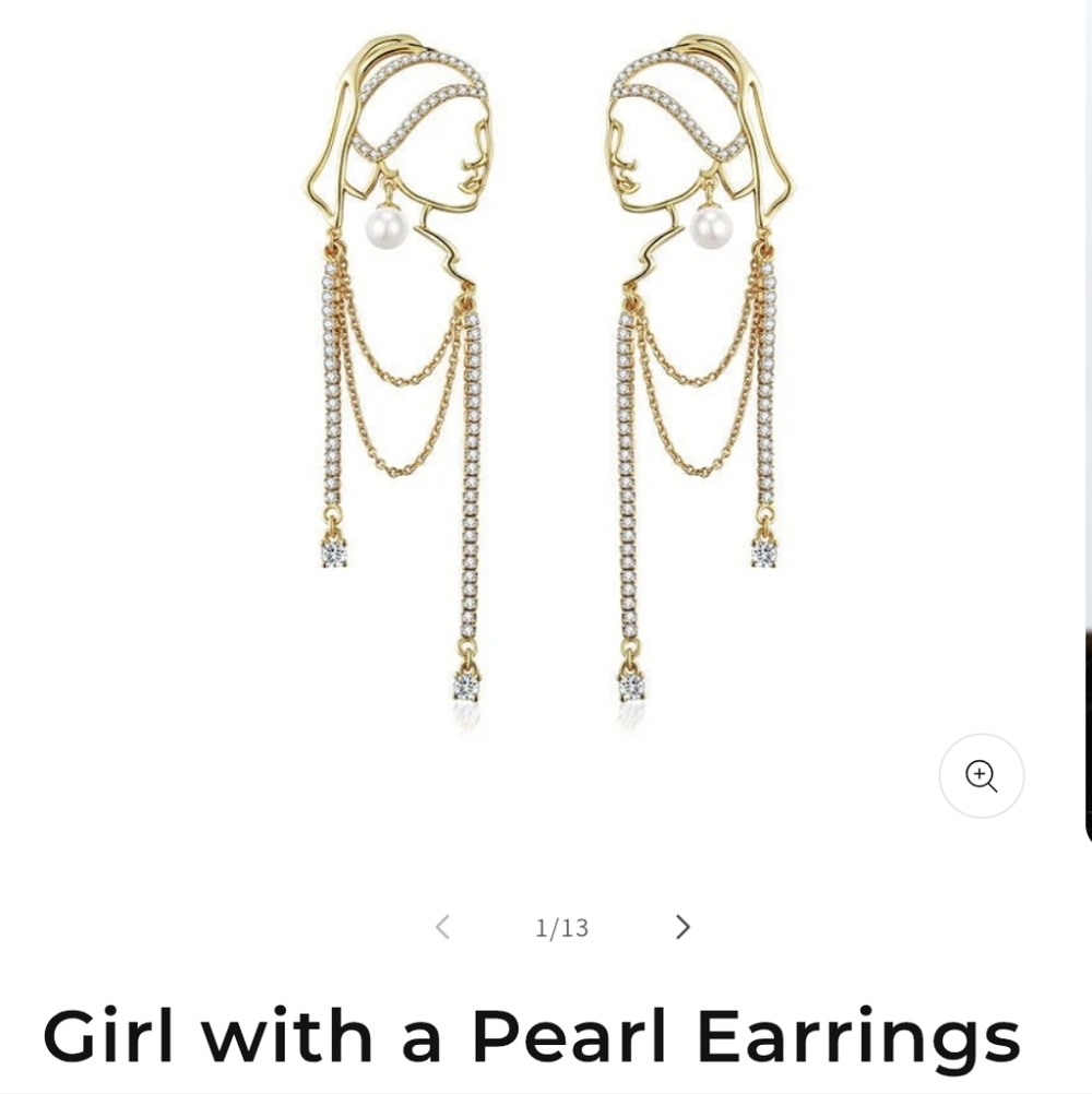 "Girl With The Pearl Earring" Earrings